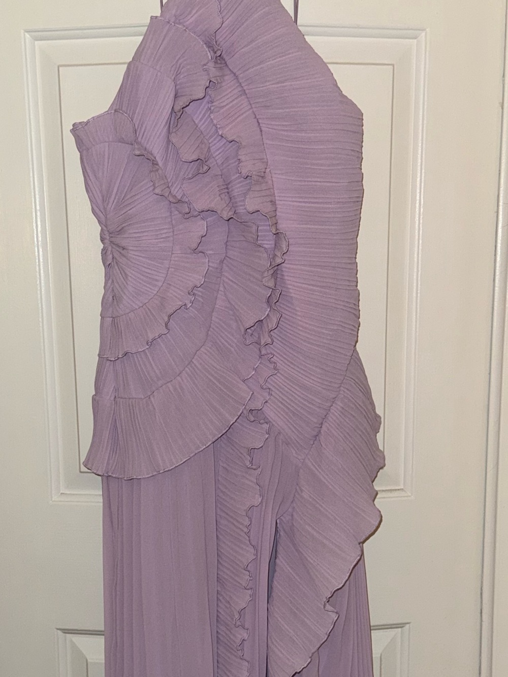 Halter Ruffle Pleated Maxi Dress - Picture 5 of 8